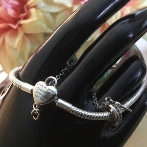 Lock In Love Sterling Charm Bracelet Pandora Style